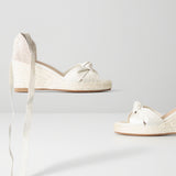 ALPARGATAS DE NOVIA | Saona de cuero ivory (a pedido)