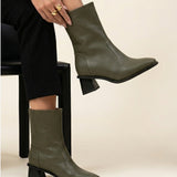 Botin de cuero Maya verde