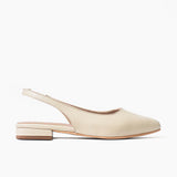 Flats Coco de cuero beige