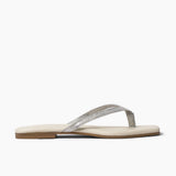 Sandalias Flip de cuero plata