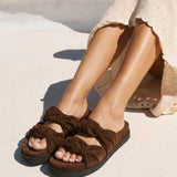 Sandalias Sorento de cuero chocolate